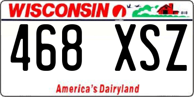 WI license plate 468XSZ