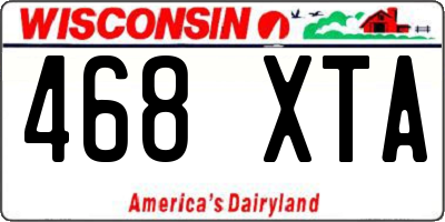 WI license plate 468XTA