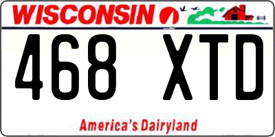 WI license plate 468XTD