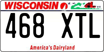 WI license plate 468XTL