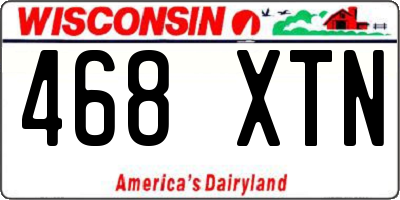 WI license plate 468XTN