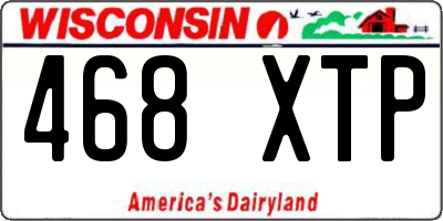 WI license plate 468XTP