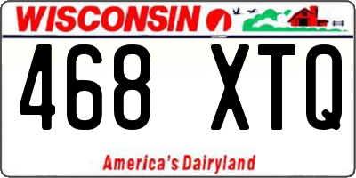WI license plate 468XTQ
