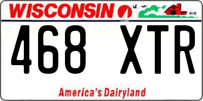 WI license plate 468XTR
