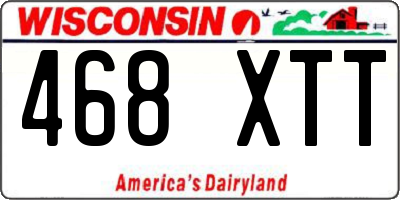 WI license plate 468XTT