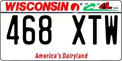 WI license plate 468XTW