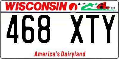 WI license plate 468XTY