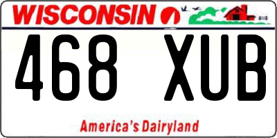 WI license plate 468XUB