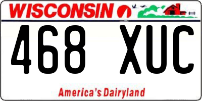 WI license plate 468XUC