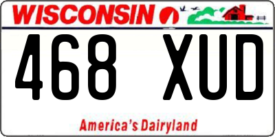 WI license plate 468XUD