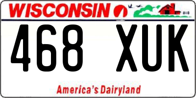 WI license plate 468XUK