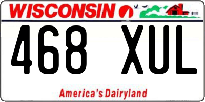 WI license plate 468XUL