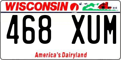 WI license plate 468XUM