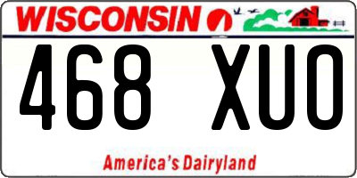 WI license plate 468XUO