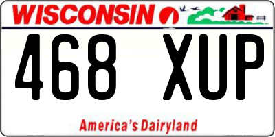 WI license plate 468XUP