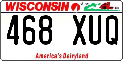 WI license plate 468XUQ