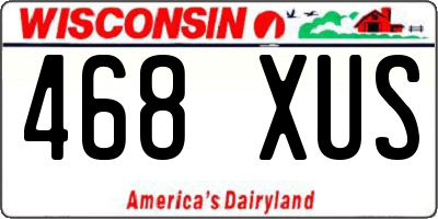 WI license plate 468XUS