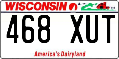 WI license plate 468XUT