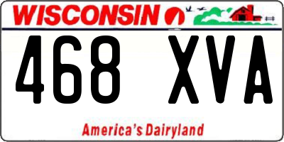 WI license plate 468XVA