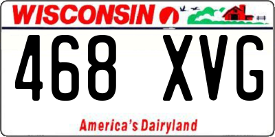 WI license plate 468XVG