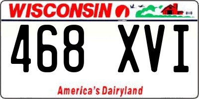 WI license plate 468XVI