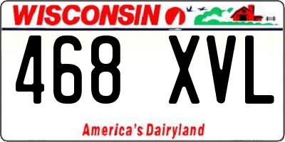 WI license plate 468XVL