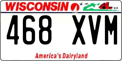 WI license plate 468XVM