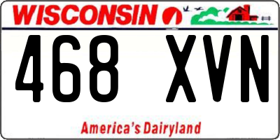 WI license plate 468XVN