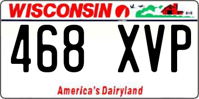 WI license plate 468XVP