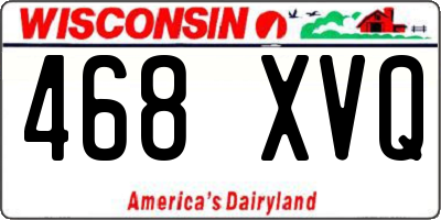 WI license plate 468XVQ