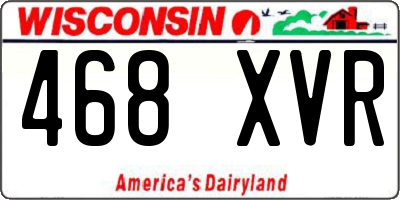 WI license plate 468XVR