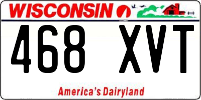 WI license plate 468XVT