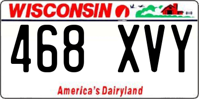 WI license plate 468XVY