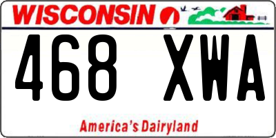 WI license plate 468XWA
