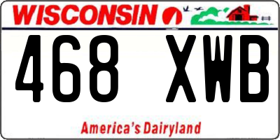 WI license plate 468XWB
