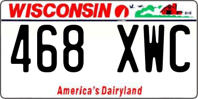 WI license plate 468XWC
