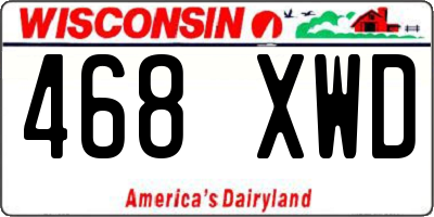 WI license plate 468XWD