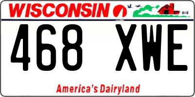WI license plate 468XWE