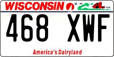 WI license plate 468XWF