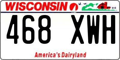 WI license plate 468XWH
