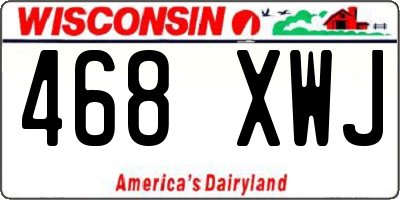 WI license plate 468XWJ