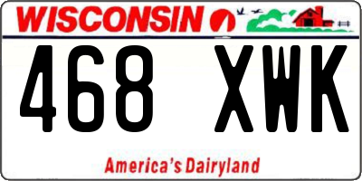 WI license plate 468XWK
