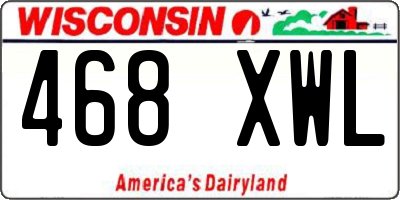 WI license plate 468XWL