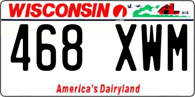 WI license plate 468XWM