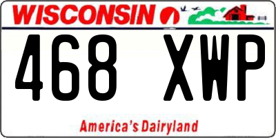 WI license plate 468XWP