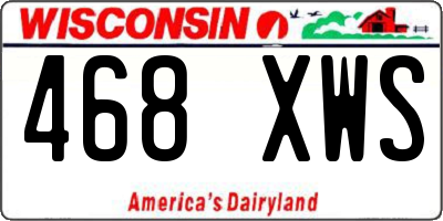 WI license plate 468XWS