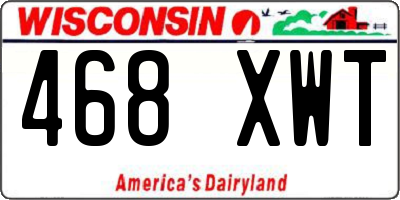 WI license plate 468XWT