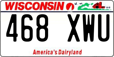 WI license plate 468XWU