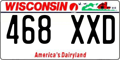 WI license plate 468XXD