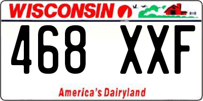 WI license plate 468XXF